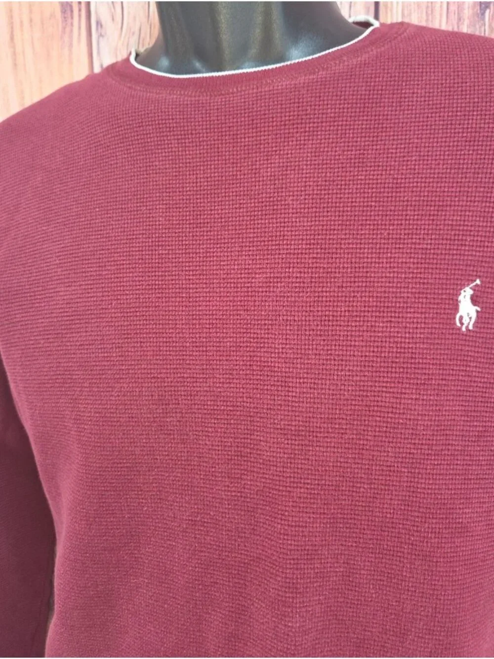 Polo Ralph Lauren Maroon Thermal Shirt Medium